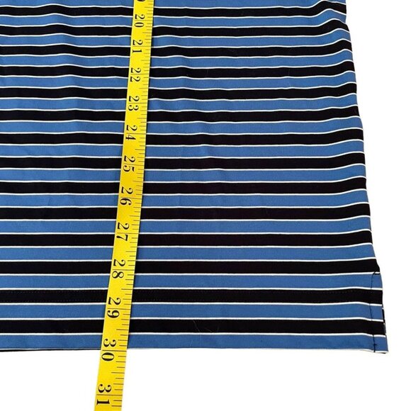 Footjoy 1857 Collection Polo Golf Shirt Mens Medium Blue Striped Short Sleeve - Picture 4 of 5